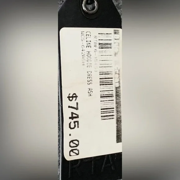 NWOT RtA CELINE Hooded Sweater Dress Tunic Hoodie Cashmere Knit Ash Distressed - Picture 11 of 16